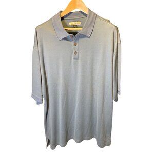 Tommy Bahama Blue Collared Short Sleeved Silk Blend Golf Shirt Sz XL